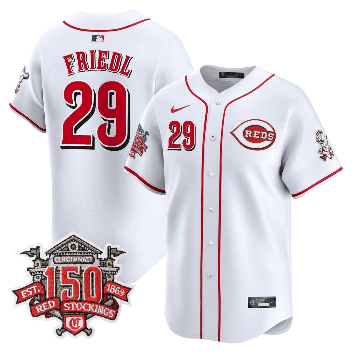 CIN 150th Anniversary Patch Vapor Premier Limited Jersey - Stitched