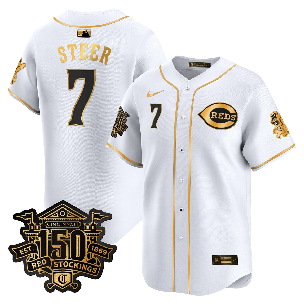 CIN 150th Anniversary Patch Vapor Premier Limited Jersey - All Stitched