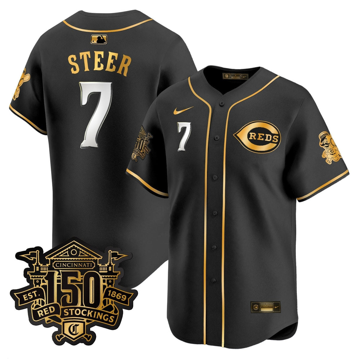 CIN 150th Anniversary Patch Vapor Premier Limited Jersey - All Stitched