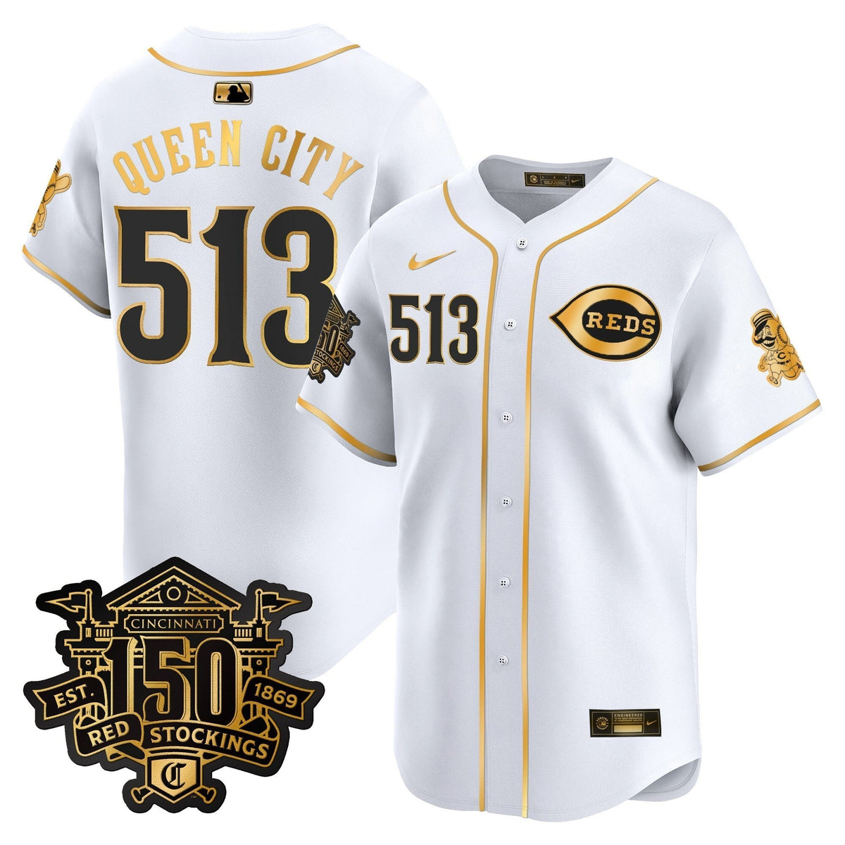 CIN 150th Anniversary Patch Vapor Premier Limited Jersey - All Stitched