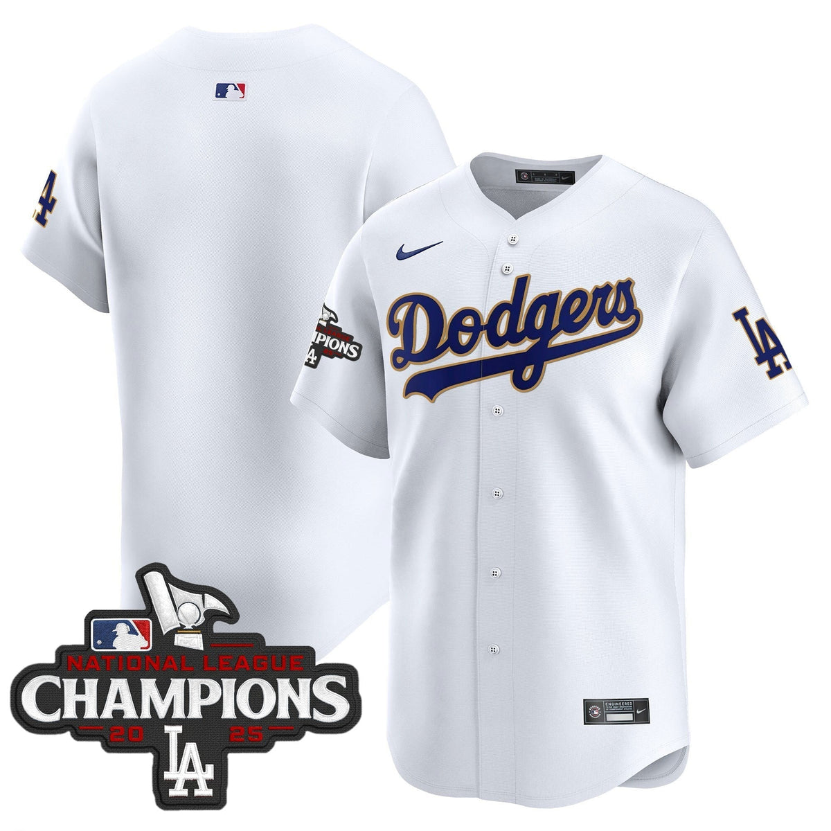 Dodgers 2025 National League Champions Vapor Premier Limited Jersey - All Stitched