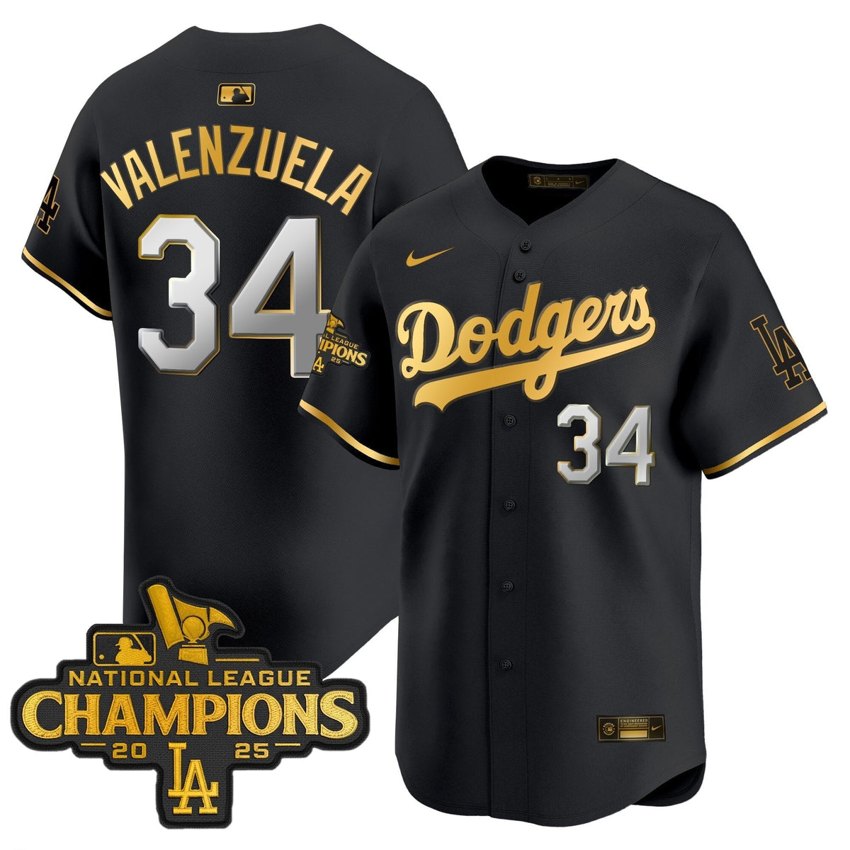 Dodgers 2025 National League Champions Vapor Premier Limited Jersey - All Stitched