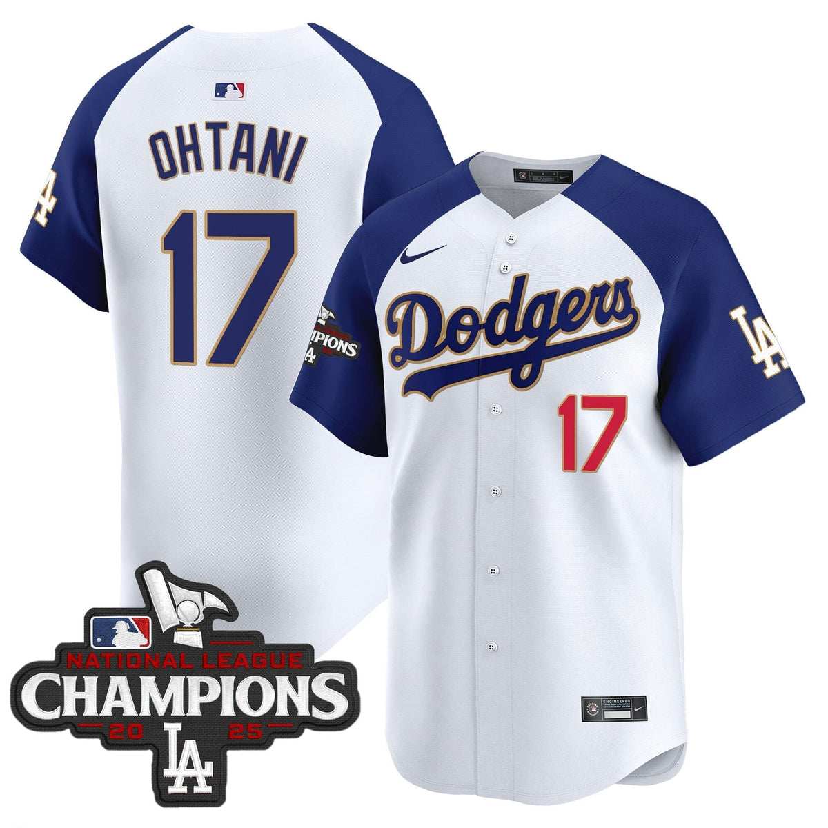 Dodgers 2025 National League Champions Vapor Premier Limited Jersey - All Stitched