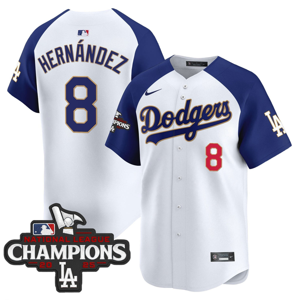 Dodgers 2025 National League Champions Vapor Premier Limited Jersey - All Stitched