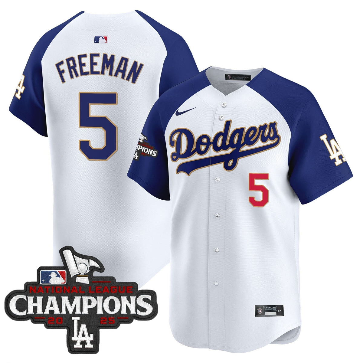 Dodgers 2025 National League Champions Vapor Premier Limited Jersey - All Stitched
