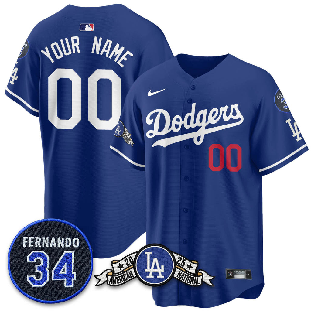 LAD 2025 National League Champions Jersey - All Stitched