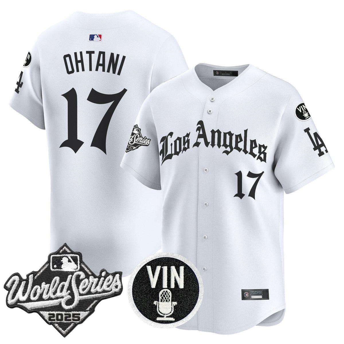 Dodgers 2025 World Series Vapor Premier Limited Jersey - LA Gothic Edition - All Stitched