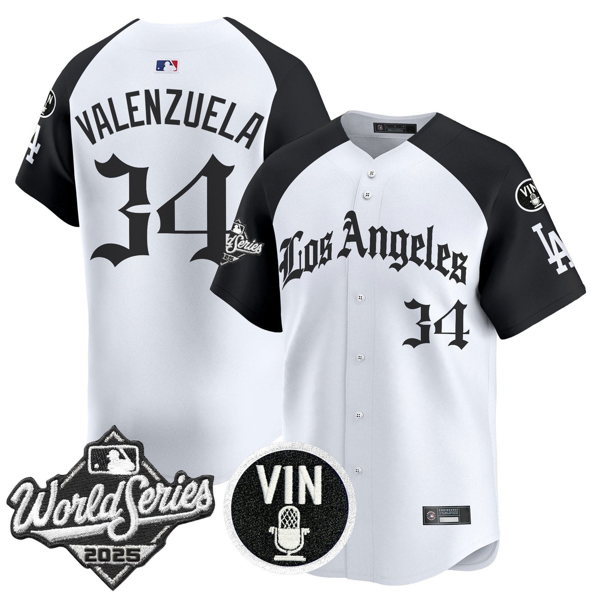 Dodgers 2025 World Series Vapor Premier Limited Jersey - LA Gothic Edition - All Stitched