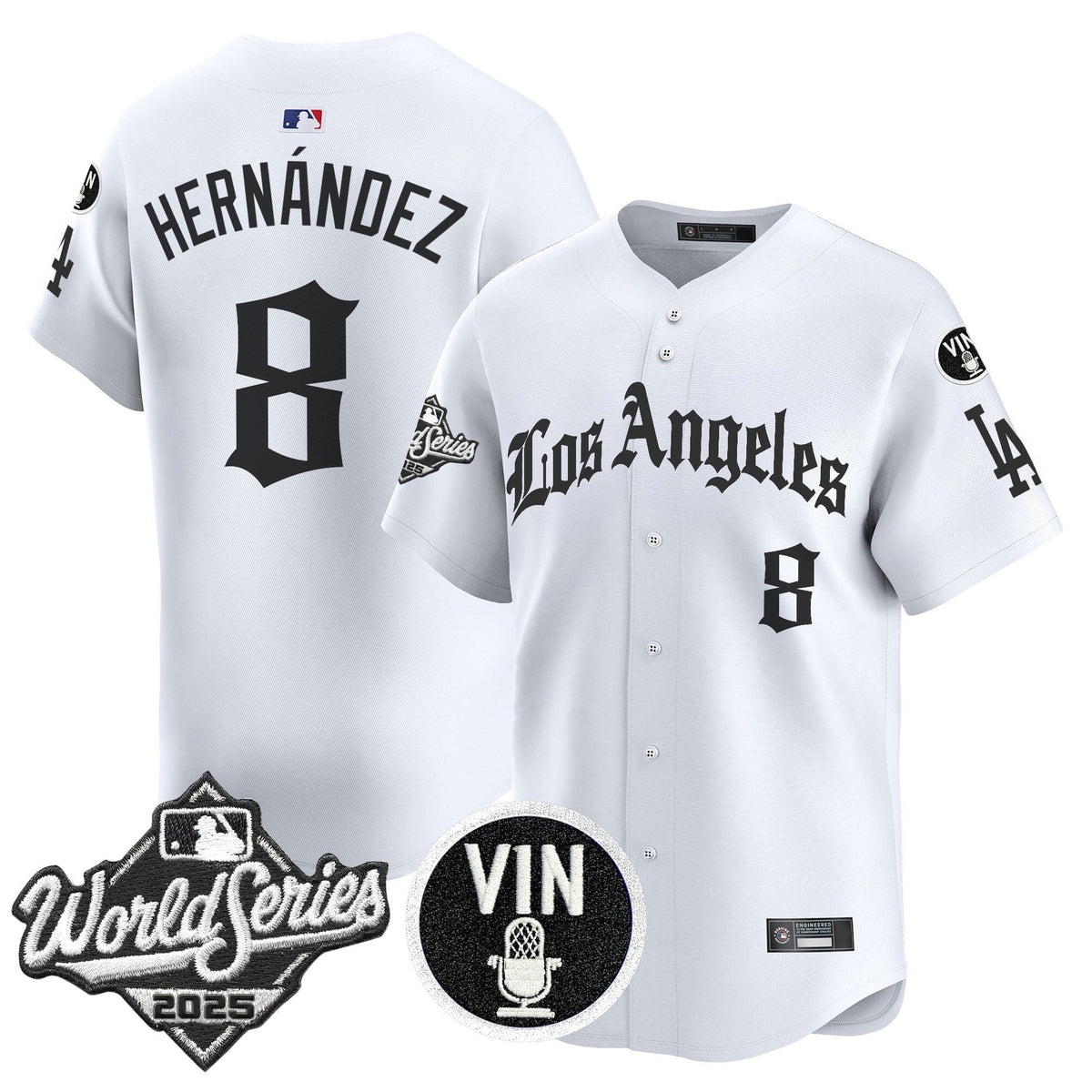 Dodgers 2025 World Series Vapor Premier Limited Jersey - LA Gothic Edition - All Stitched