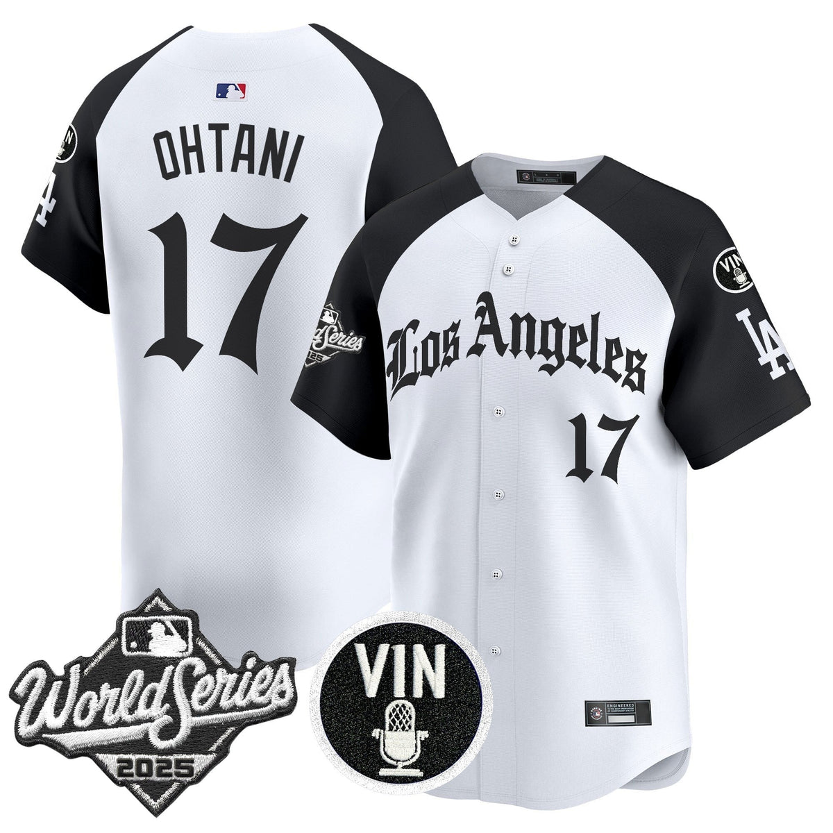 Dodgers 2025 World Series Vapor Premier Limited Jersey - LA Gothic Edition - All Stitched