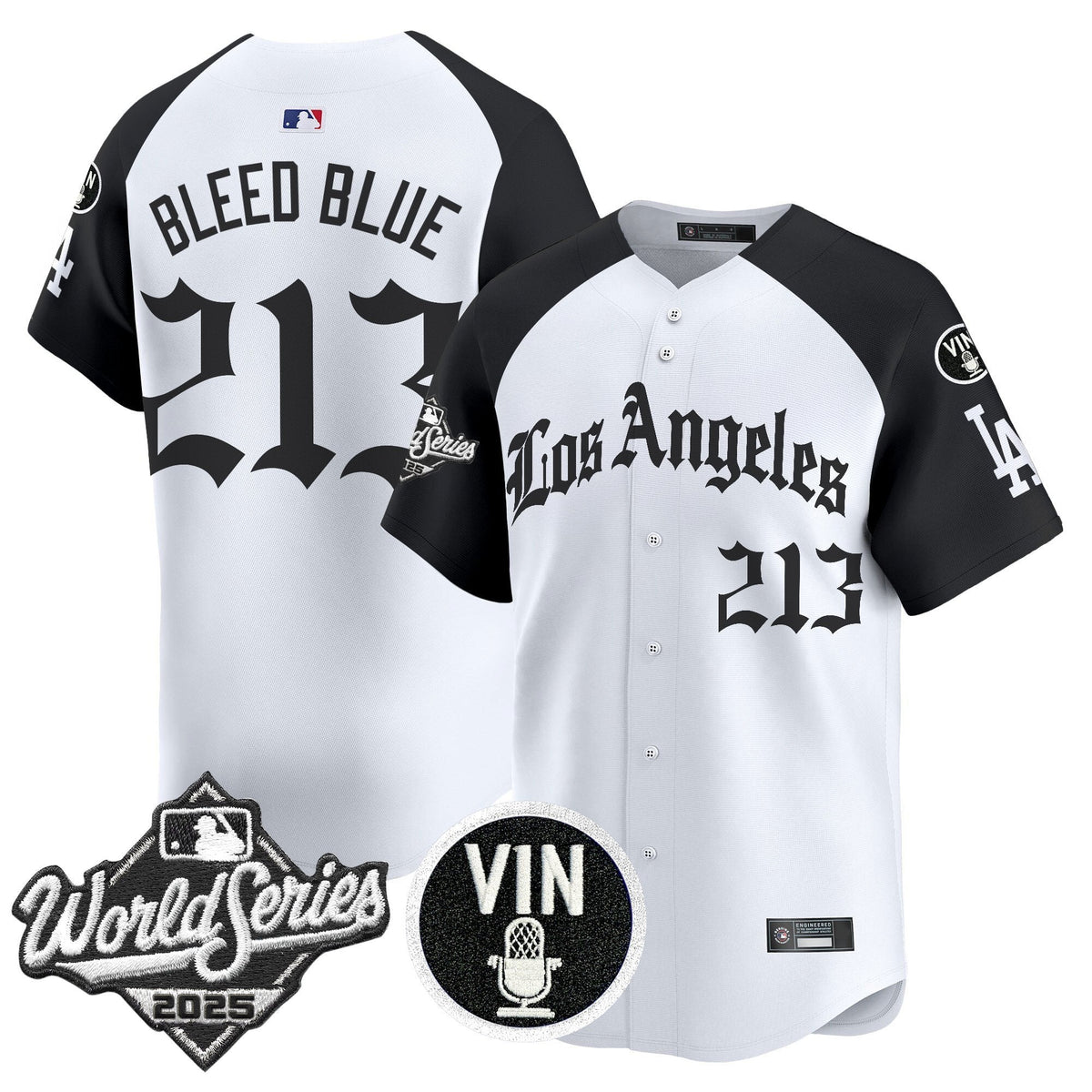 Dodgers 2025 World Series Vapor Premier Limited Jersey - LA Gothic Edition - All Stitched