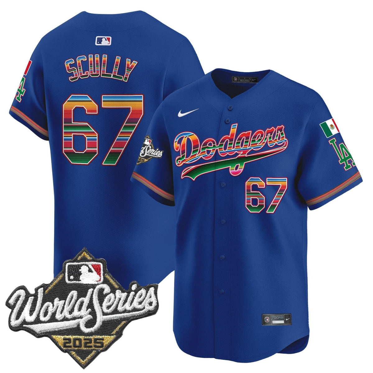 Dodgers Mexico 2025 World Series Vapor Premier Limited Jersey - All Stitched