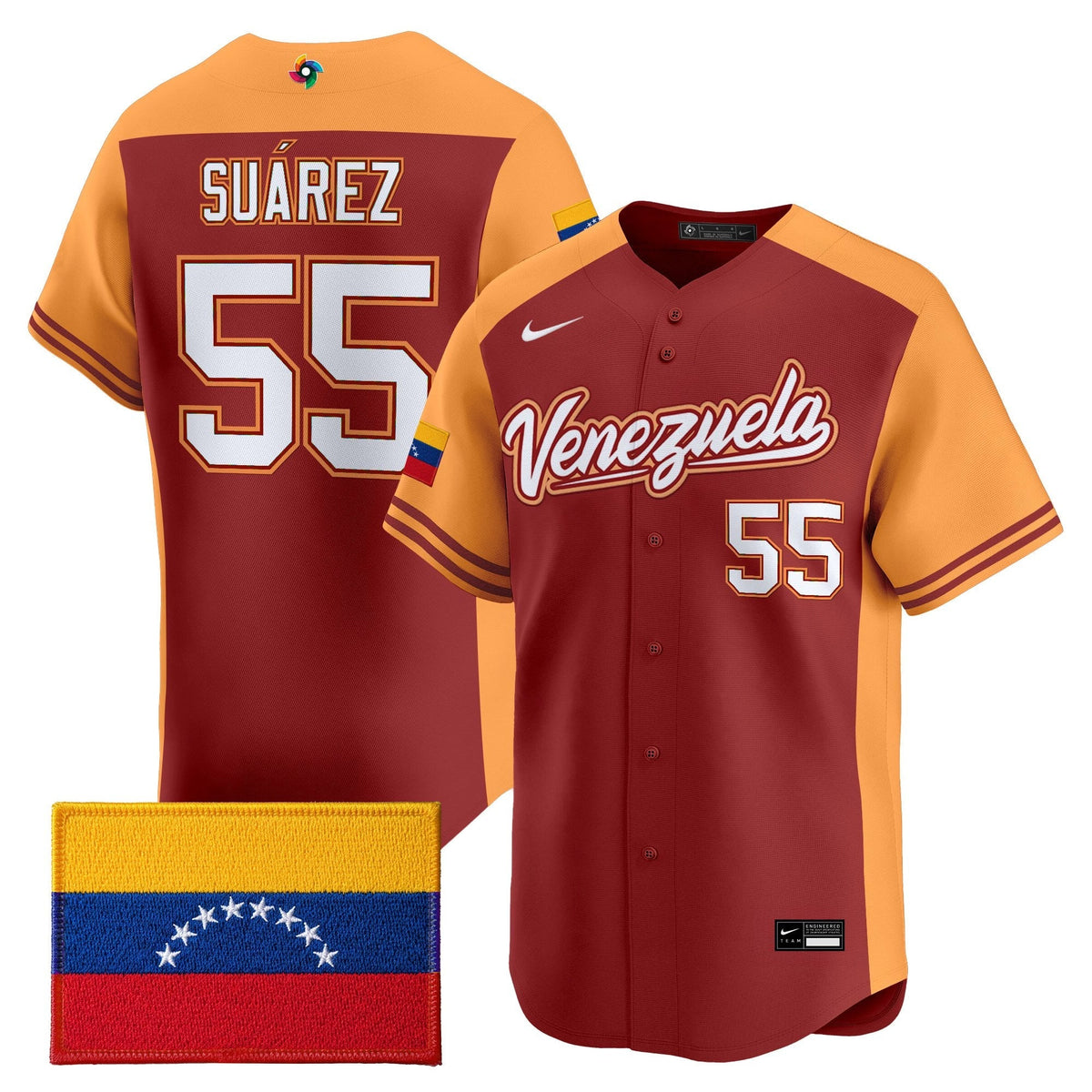 Team Venezuela World Baseball Classic Vapor Premier Jersey - 2026 Roster - All Stitched