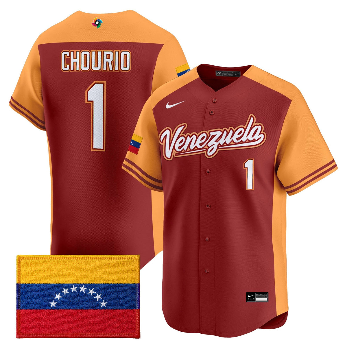 Team Venezuela World Baseball Classic Vapor Premier Jersey - 2026 Roster - All Stitched