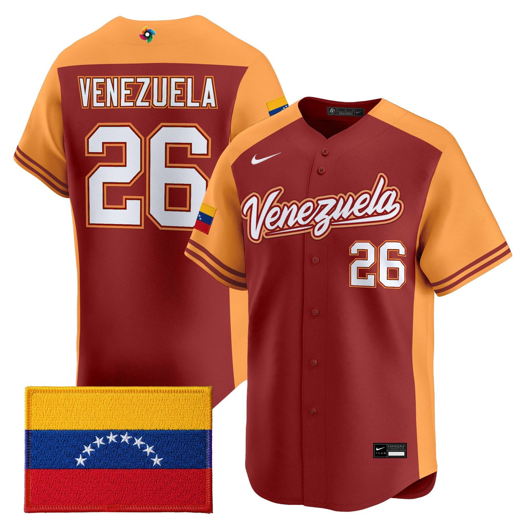 Team Venezuela World Baseball Classic Vapor Premier Jersey - 2026 Roster - All Stitched