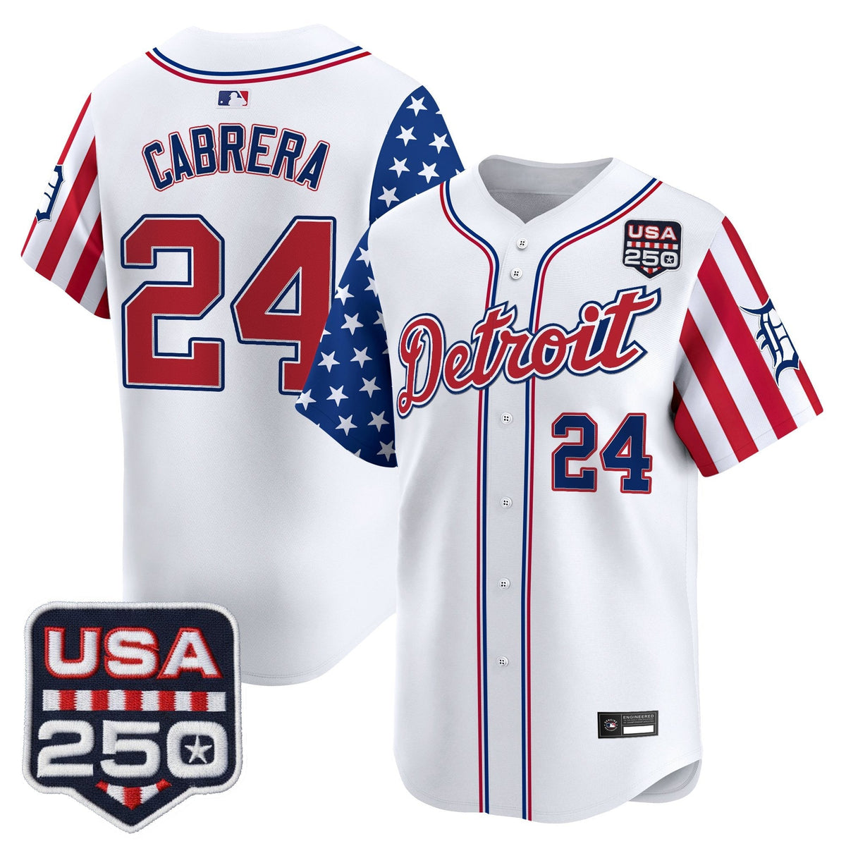 DET "America250 Edition" Vapor Premier Limited Jersey - Stitched