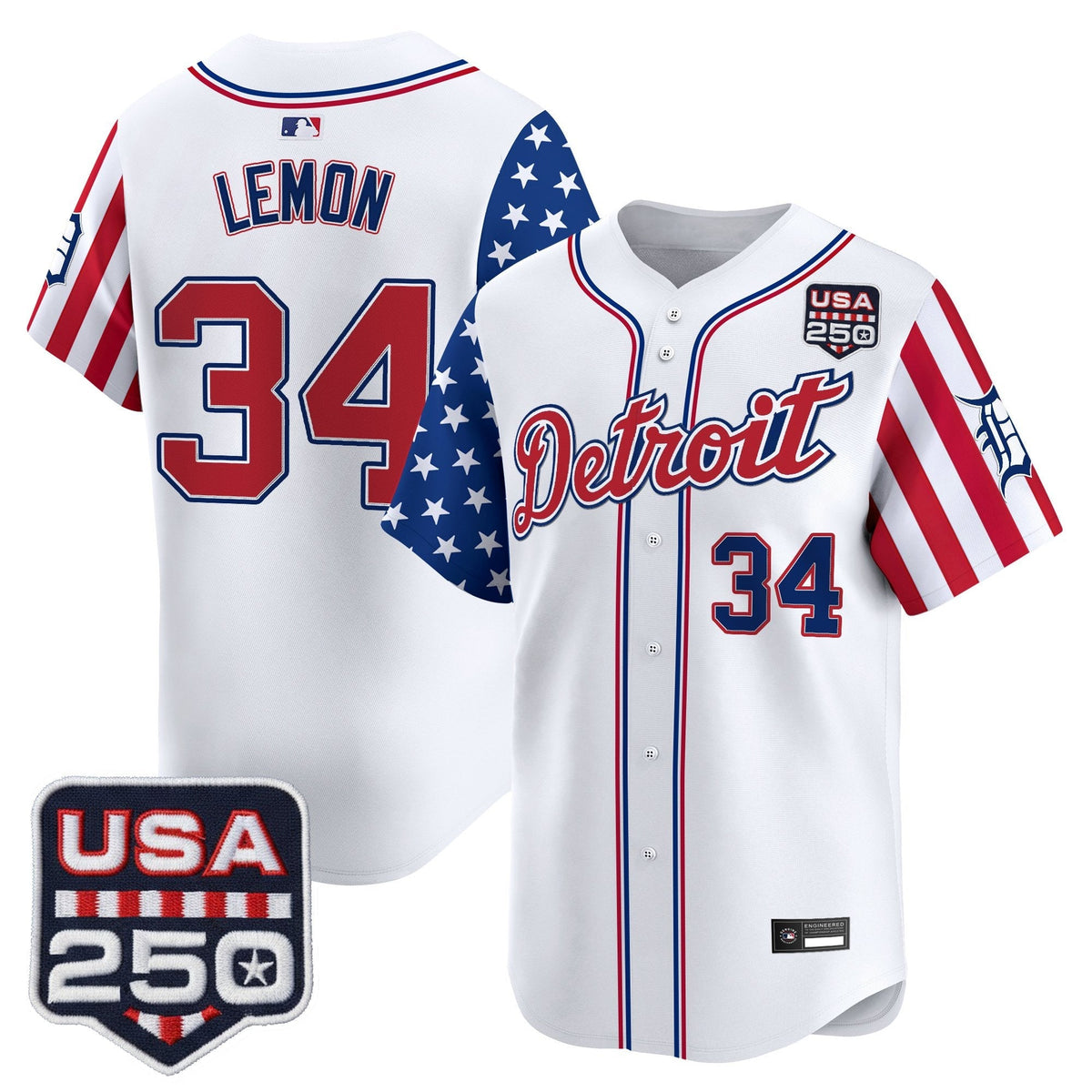 DET "America250 Edition" Vapor Premier Limited Jersey - Stitched