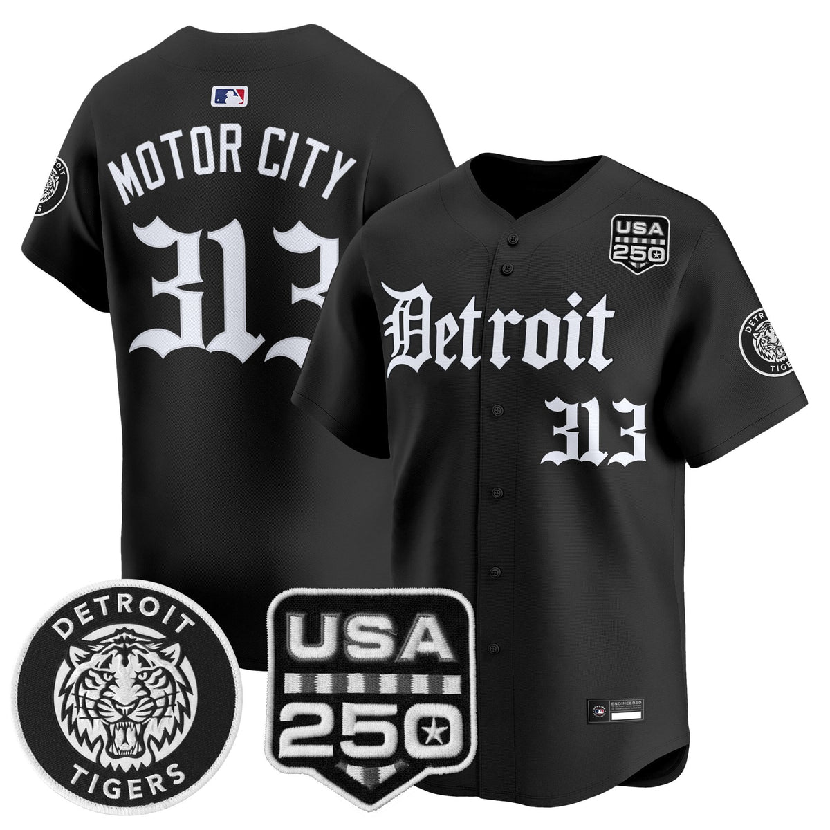 DET ‘Gothic Edition’ Vapor Premier Limited Jersey - Stitched