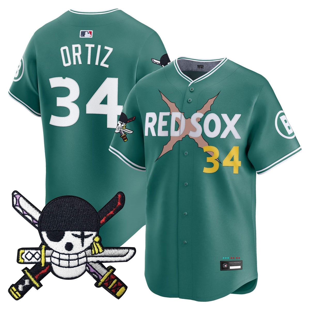 Boston Red Sox x  OP Zr Patch Vapor Premier Limited Jersey - Stitched