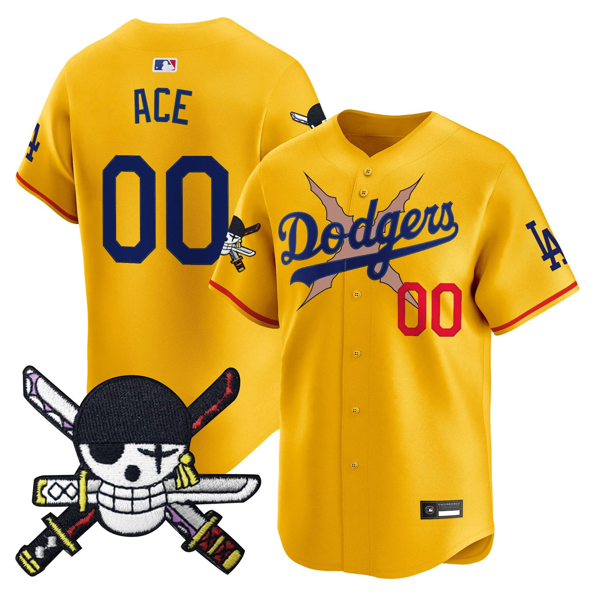 Los Angeles Dodgers x  OP Zr Patch Vapor Premier Limited Jersey - Stitched