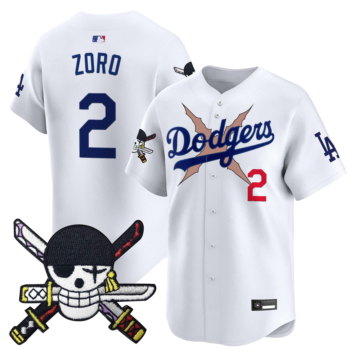 Los Angeles Dodgers x  OP Zr Patch Vapor Premier Limited Jersey - Stitched