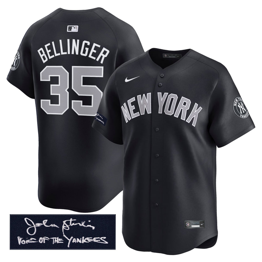 New York Yankees John Sterling "The Voice of the Yankees" Tribute Patch Vapor Premier Limited Jersey - Stitched