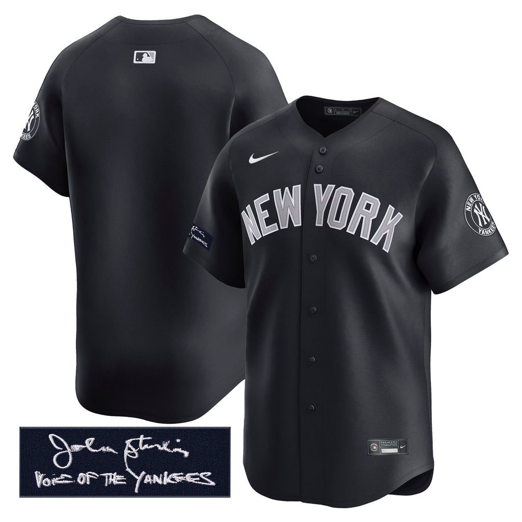 New York Yankees John Sterling "The Voice of the Yankees" Tribute Patch Vapor Premier Limited Jersey - Stitched