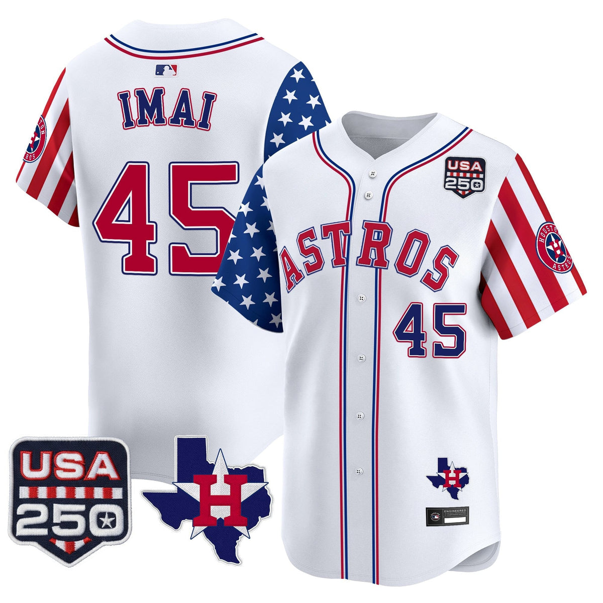 HOU "America 250 Edition" Vapor Premier Limited Jersey - Stitched