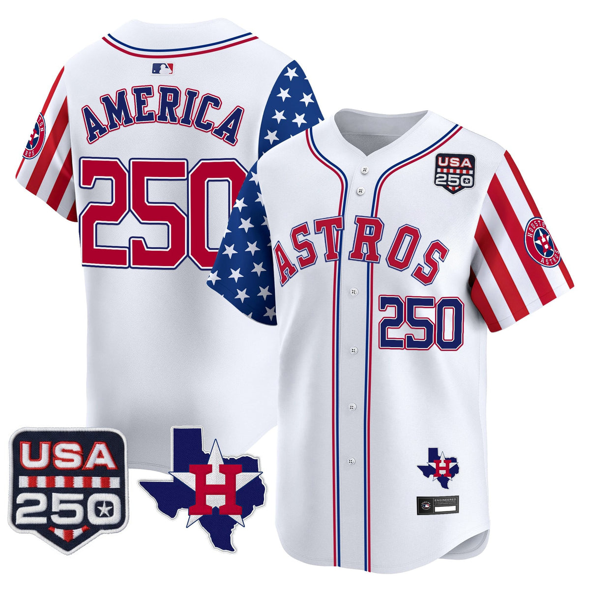 HOU "America 250 Edition" Vapor Premier Limited Jersey - Stitched