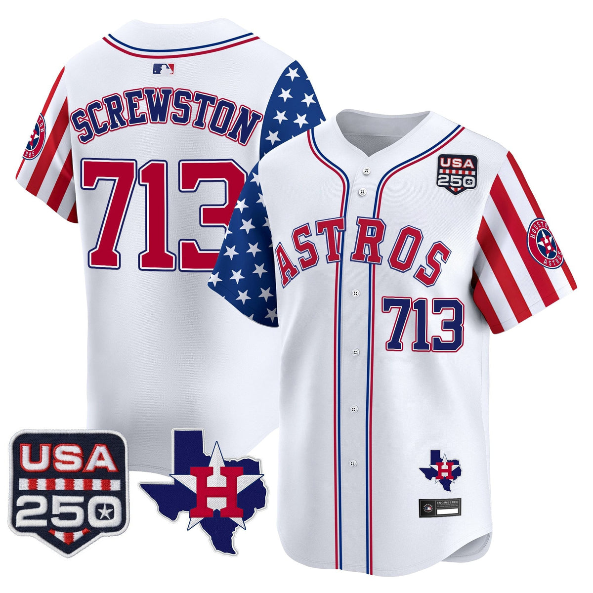 HOU "America 250 Edition" Vapor Premier Limited Jersey - Stitched