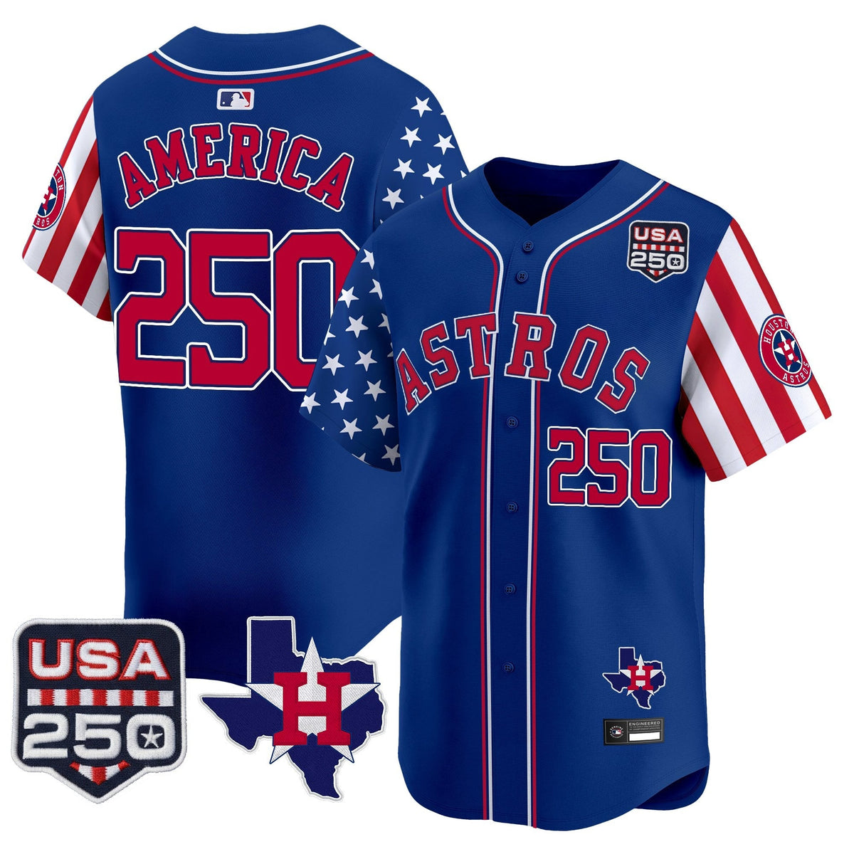 HOU "America 250 Edition" Vapor Premier Limited Jersey - Stitched