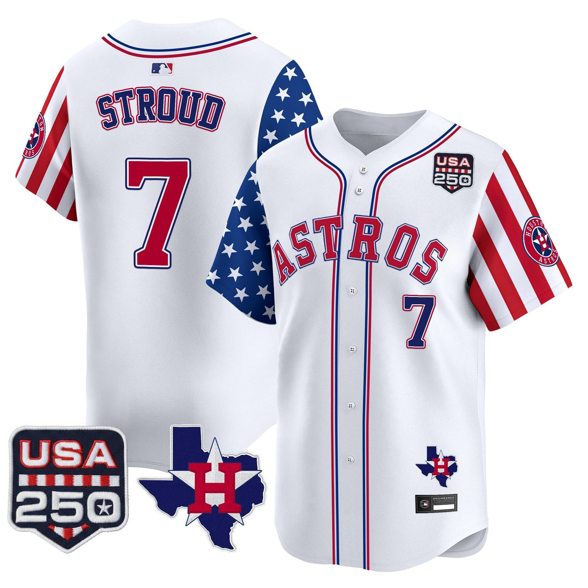 HOU "America 250 Edition" Vapor Premier Limited Jersey - Stitched