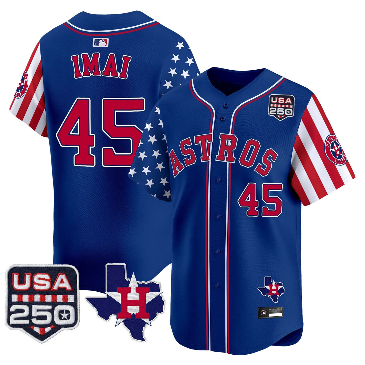 HOU "America 250 Edition" Vapor Premier Limited Jersey - Stitched