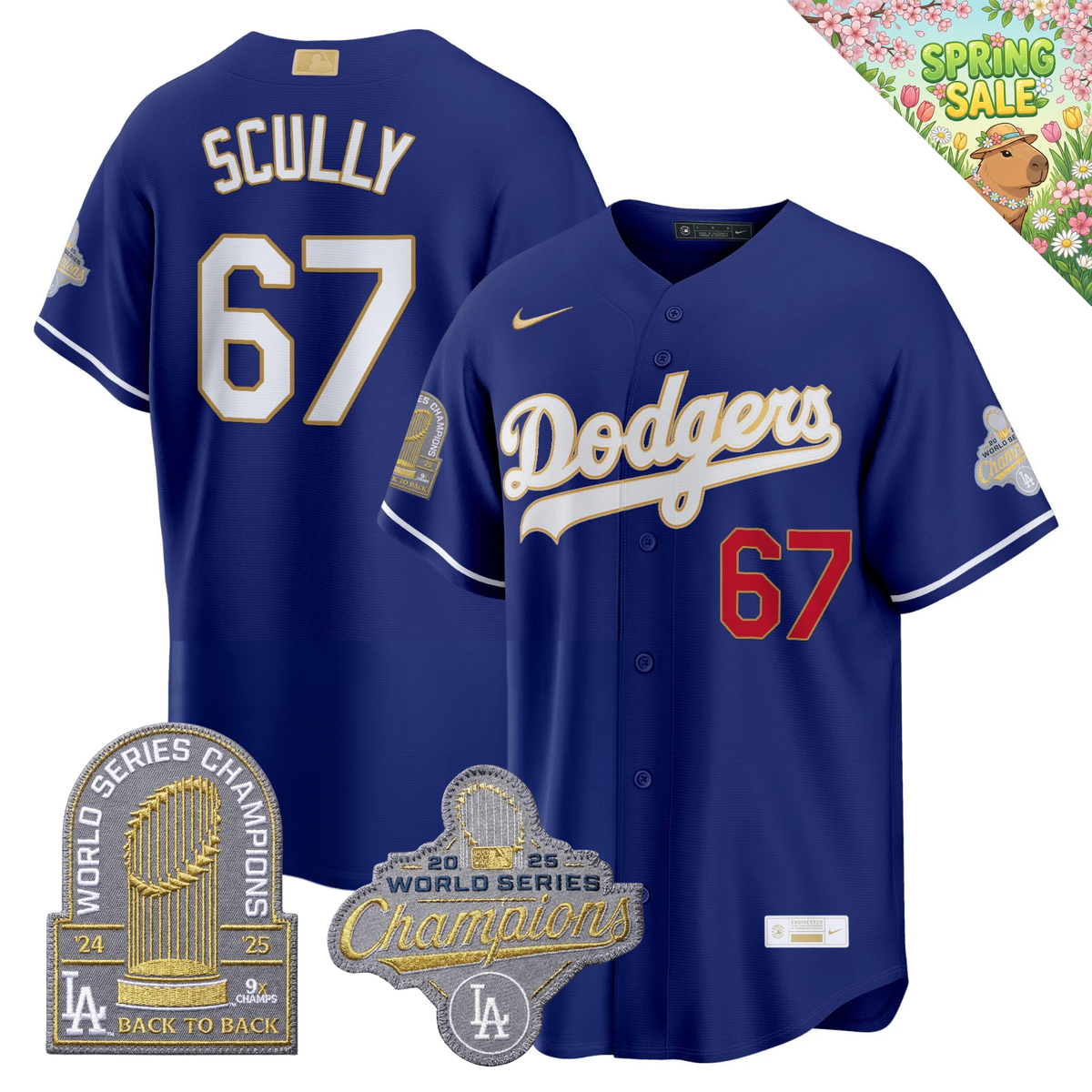 LAD "Gold Collection" Premier Limited Jersey - 9X World Series Champions - Stitched