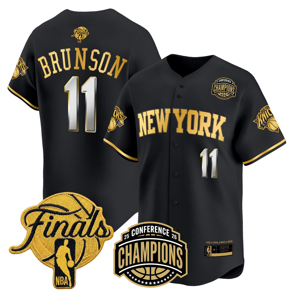 NYK 2026 Finals Vapor Baseball Gold Jersey - Stitched
