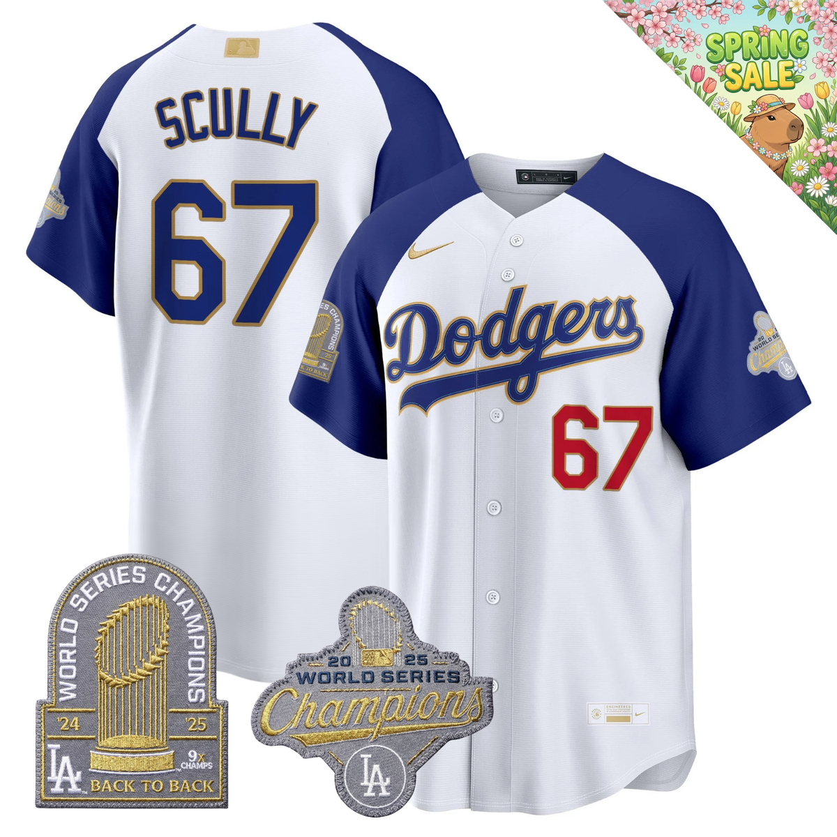 LAD "Gold Collection" Premier Limited Jersey - 9X World Series Champions - Stitched