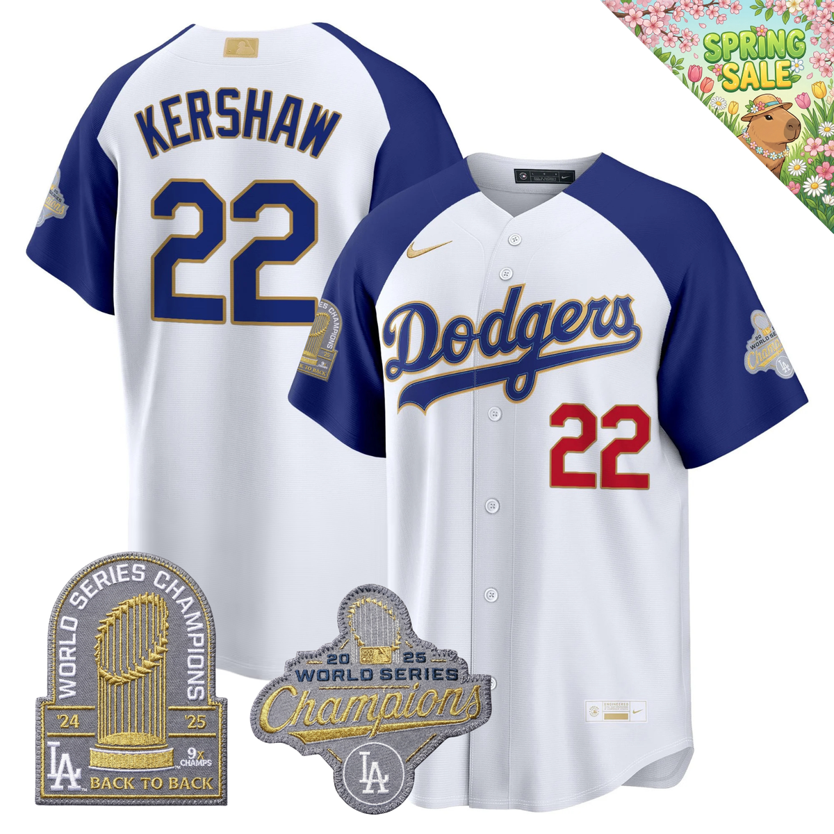 LAD "Gold Collection" Premier Limited Jersey - 9X World Series Champions - Stitched