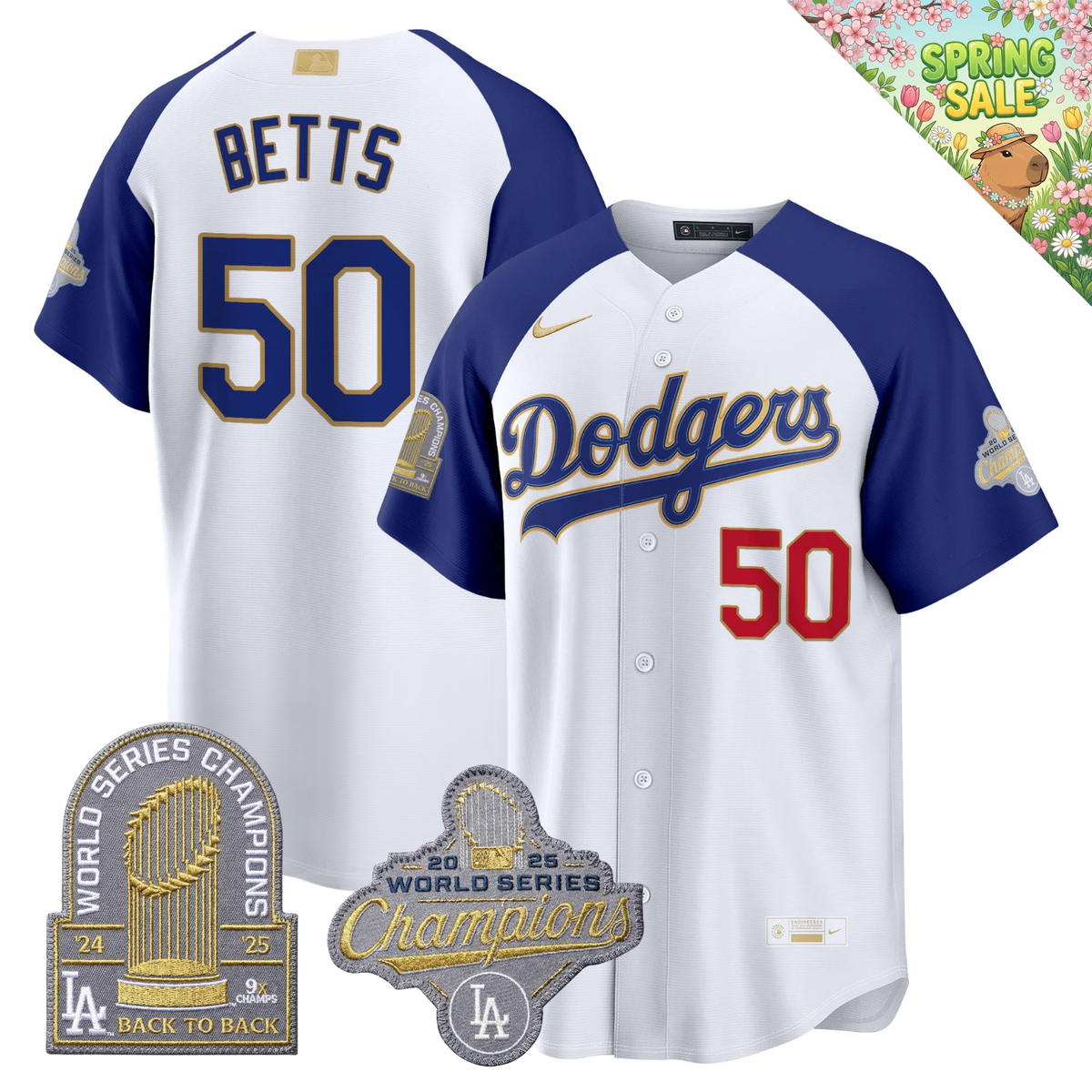 LAD "Gold Collection" Premier Limited Jersey - 9X World Series Champions - Stitched