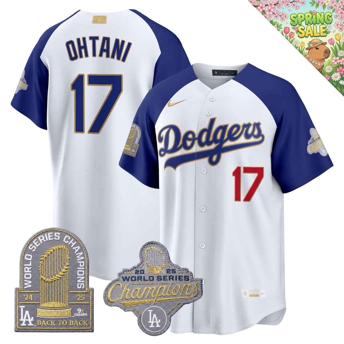 LAD "Gold Collection" Premier Limited Jersey - 9X World Series Champions - Stitched