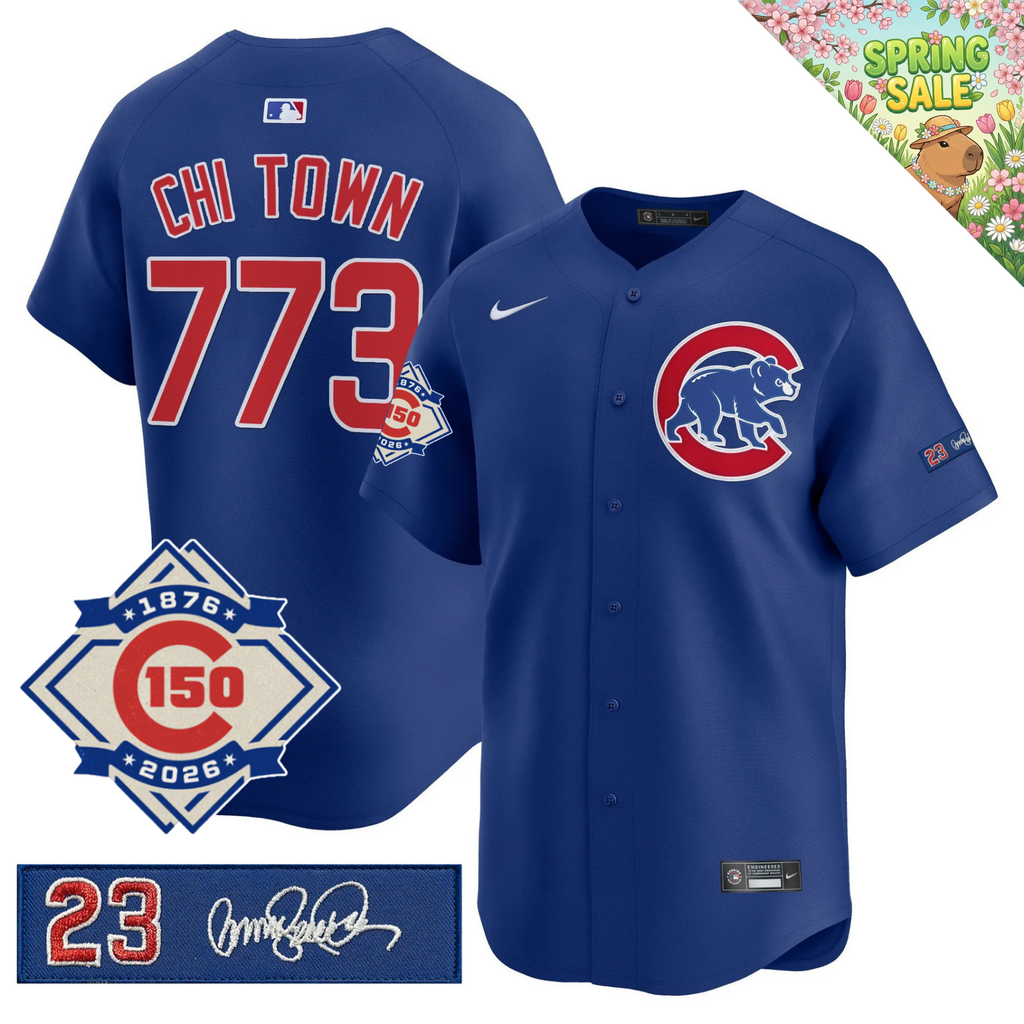 CHC 150th Anniversary & 'Ryne Sandberg Tribute' Limited Gold Jersey - Stitched