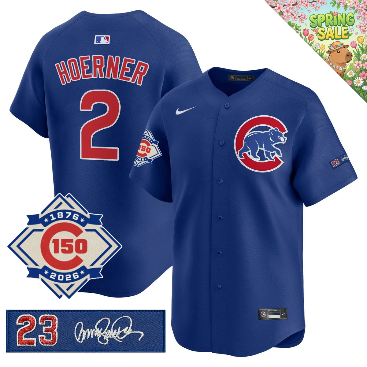 CHC 150th Anniversary & 'Ryne Sandberg Tribute' Limited Blue Jersey - Stitched