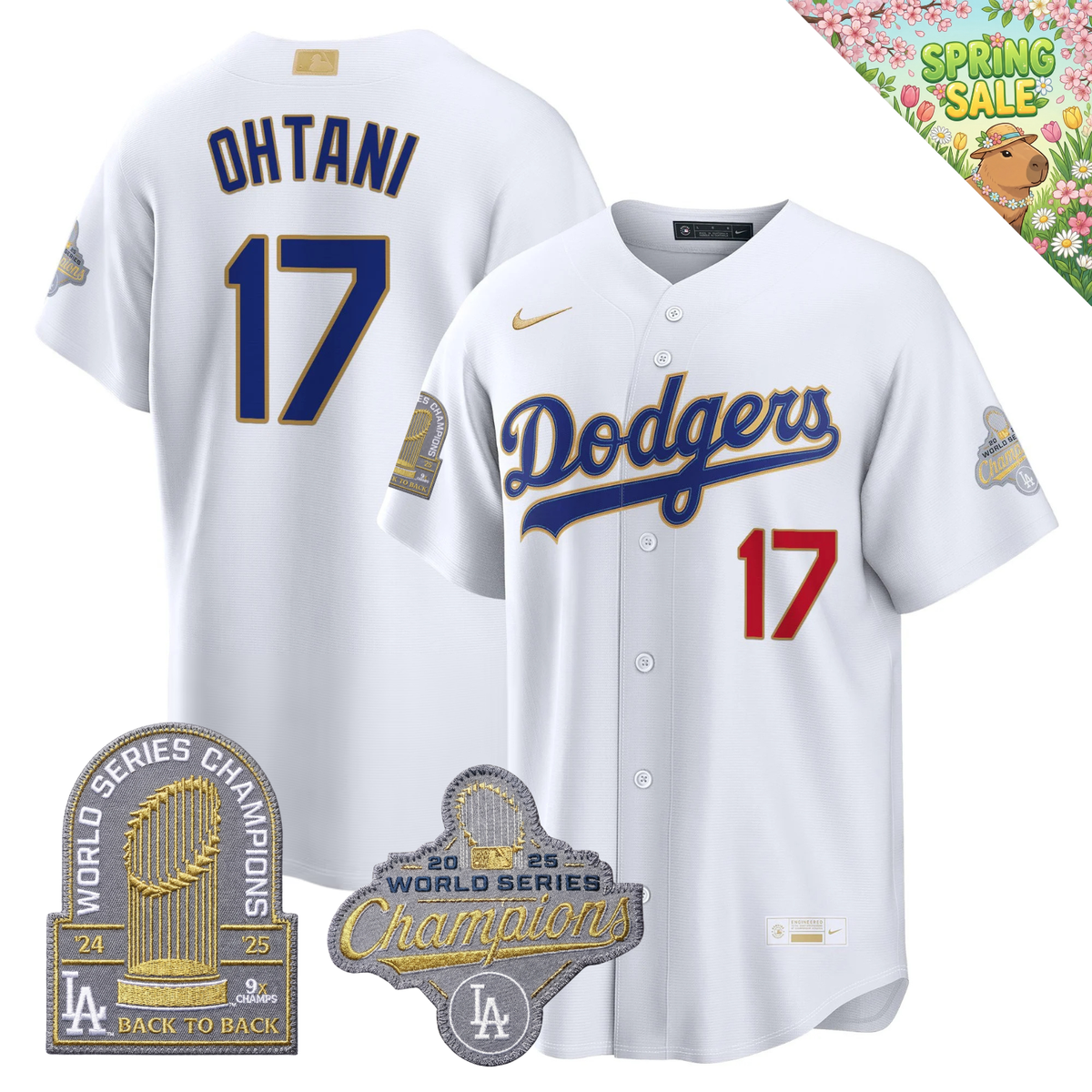 LAD "Gold Collection" Premier Limited Jersey - 9X World Series Champions - Stitched
