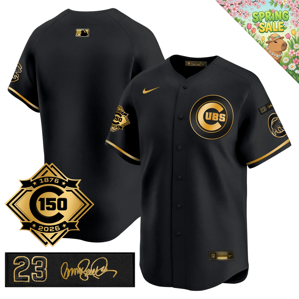 CHC 150th Anniversary & 'Ryne Sandberg Tribute' Limited Blue Jersey - Stitched