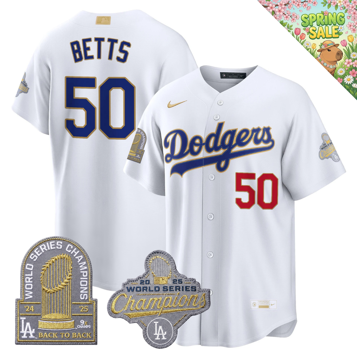LAD "Gold Collection" Premier Limited Jersey - 9X World Series Champions - Stitched