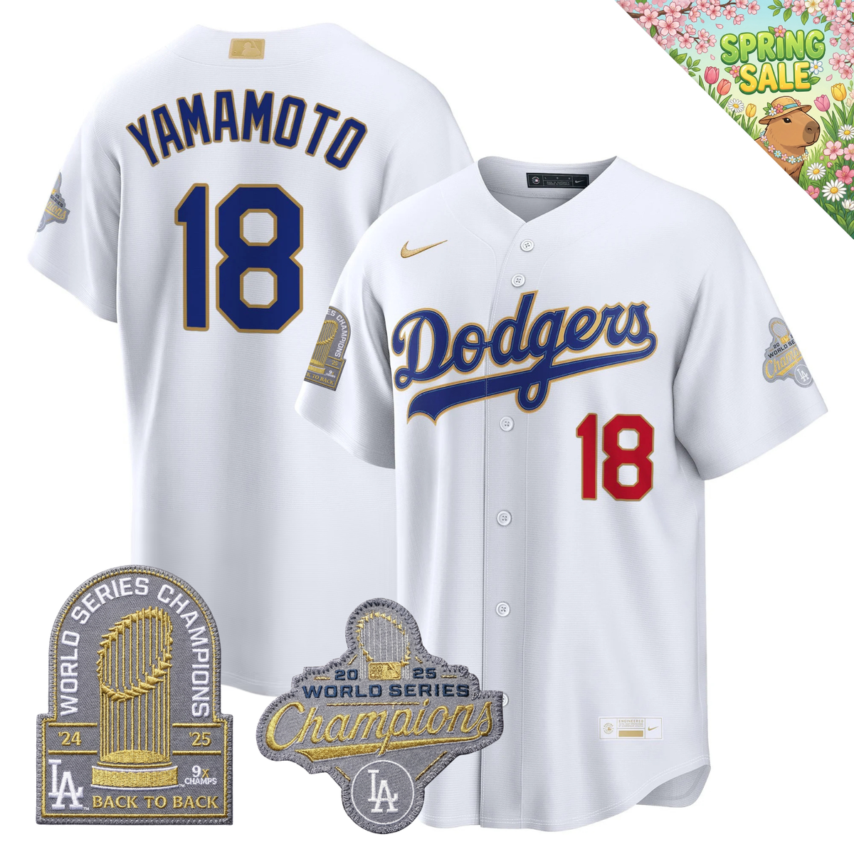 LAD "Gold Collection" Premier Limited Jersey - 9X World Series Champions - Stitched