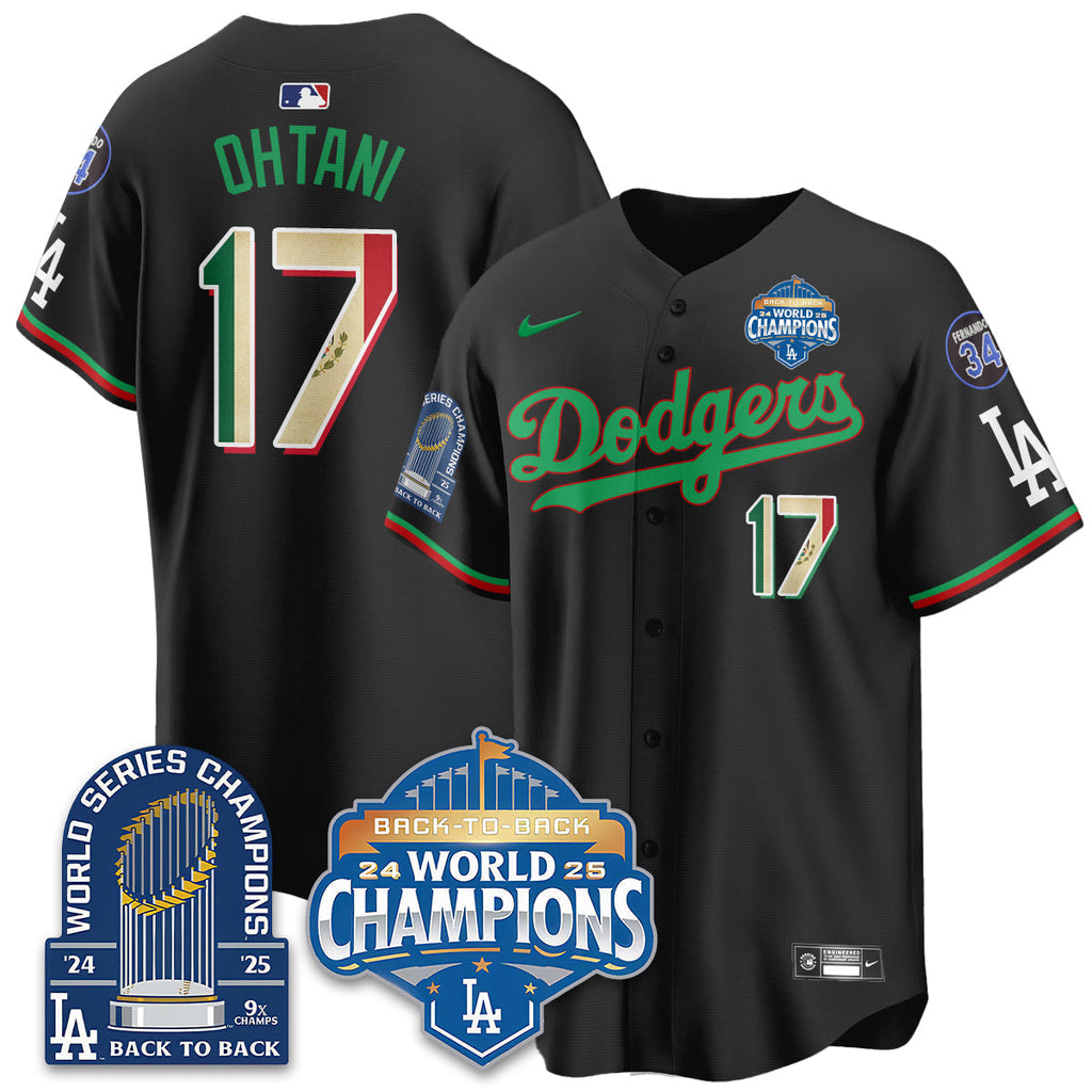 LAD Mexico World Series Champions Men Jersey - 9x Champs - All Stitched