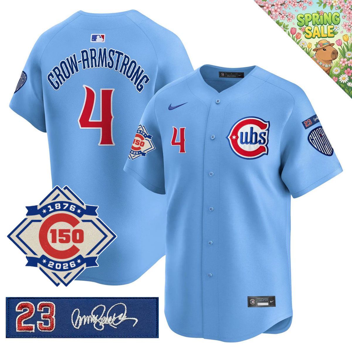 CHC 150th Anniversary & 'Ryne Sandberg Tribute' Limited Gold Jersey - Stitched