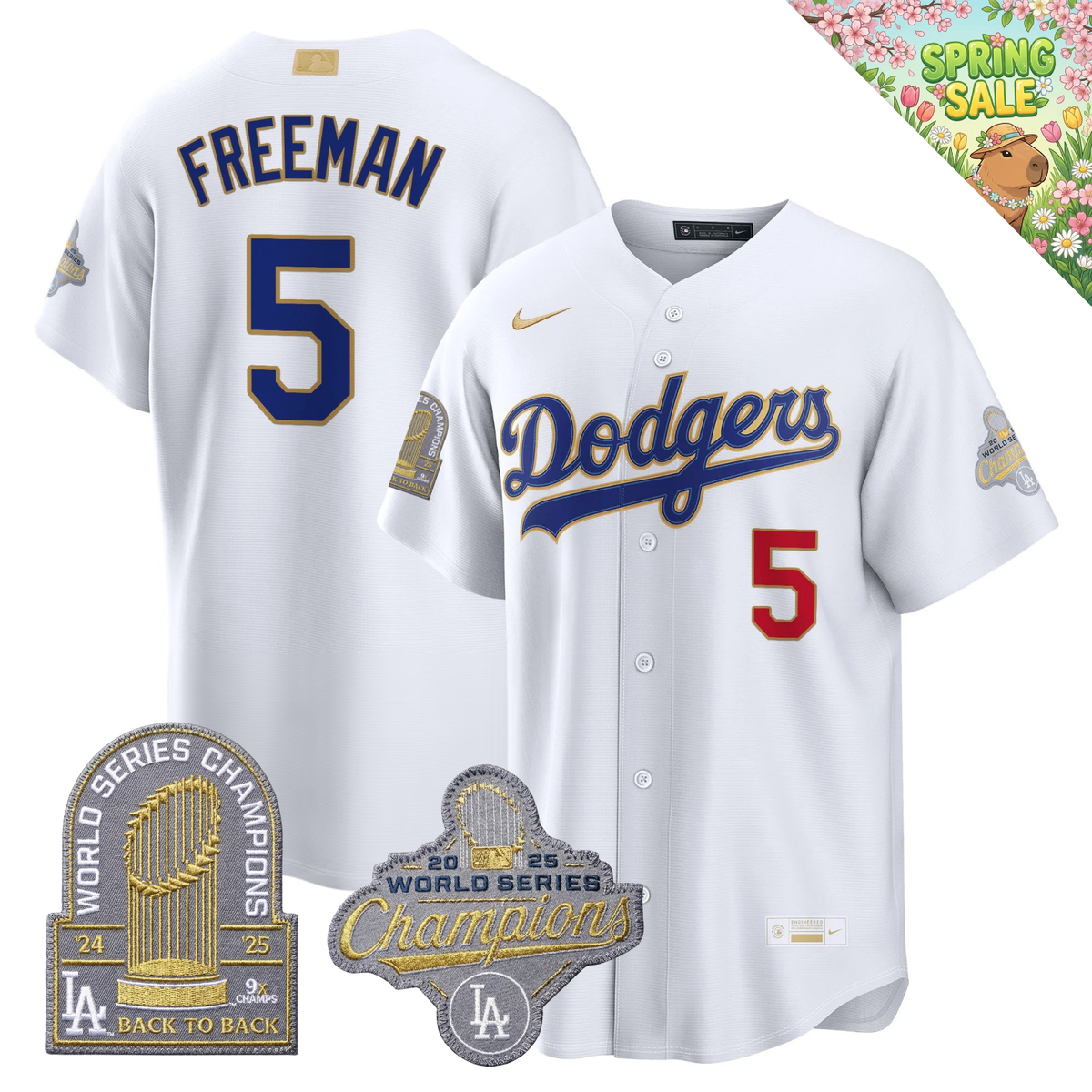 LAD "Gold Collection" Premier Limited Jersey - 9X World Series Champions - Stitched