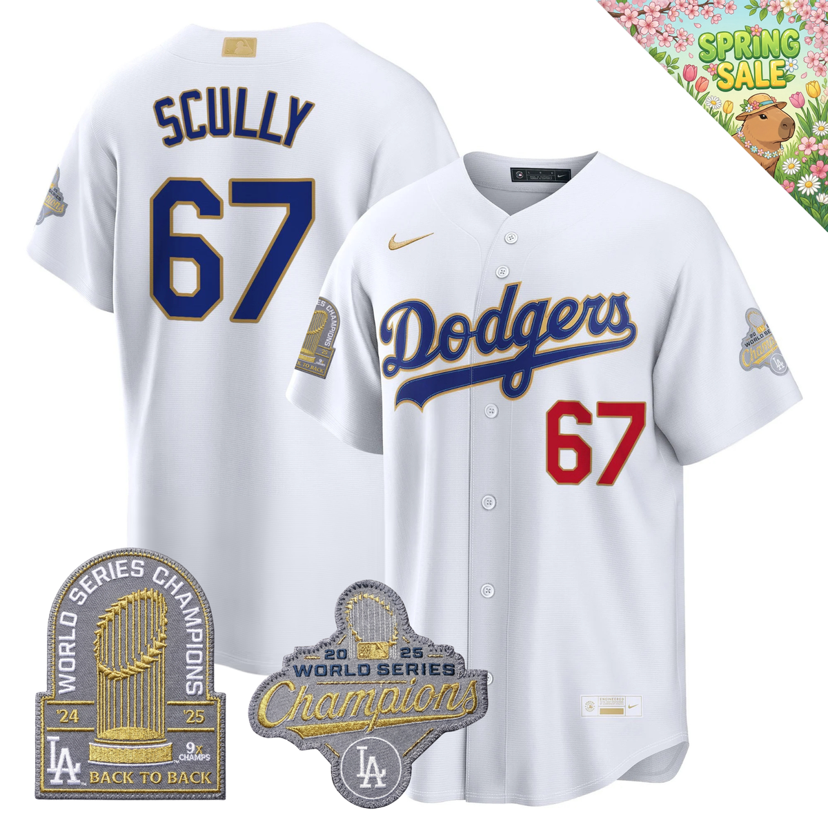 LAD "Gold Collection" Premier Limited Jersey - 9X World Series Champions - Stitched