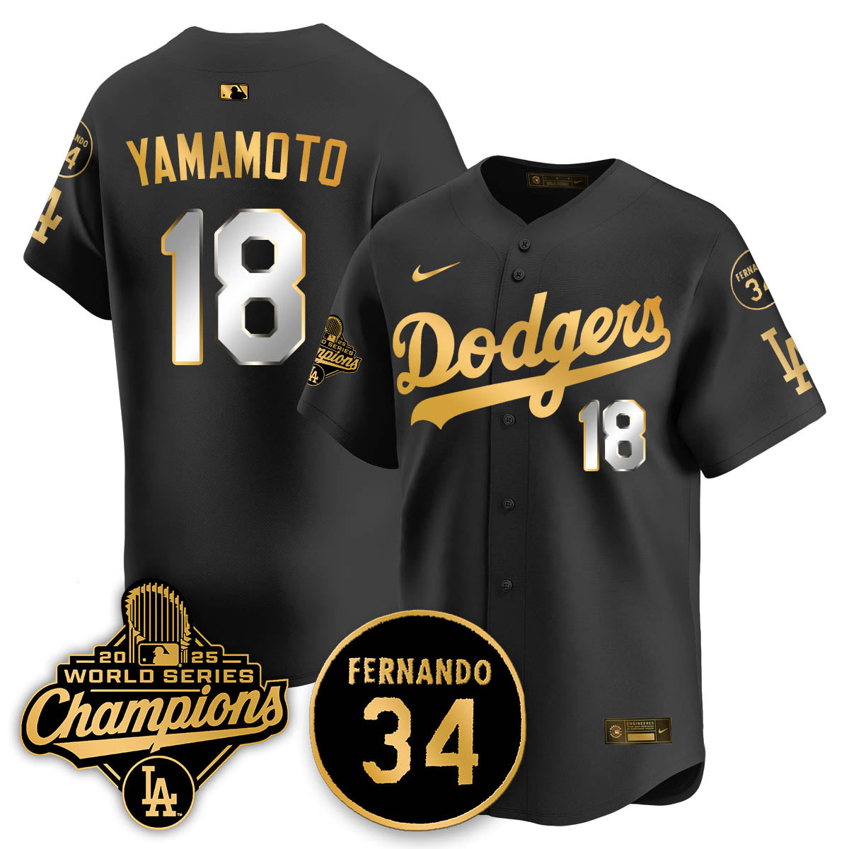 LAD 2025 World Series Champions Jersey - All Stitched